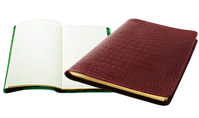 Croco Textured Leather Ruled Journals