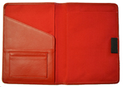 Red Stitched Leather Journal Interior